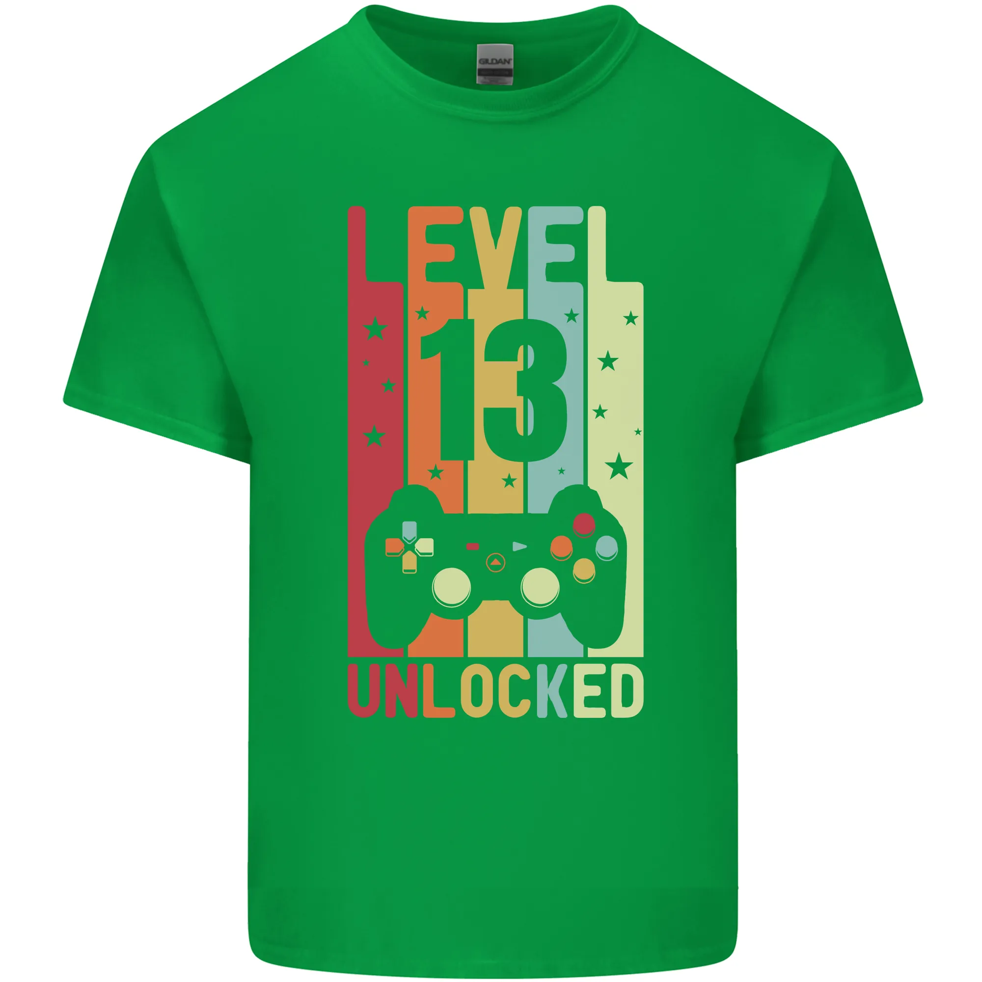 13th Birthday 13 Year Old Level Up Gaming Kids T-Shirt Childrens