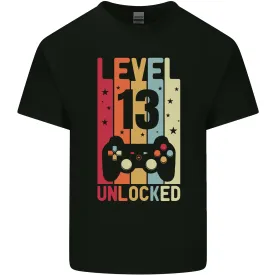 13th Birthday 13 Year Old Level Up Gaming Kids T-Shirt Childrens