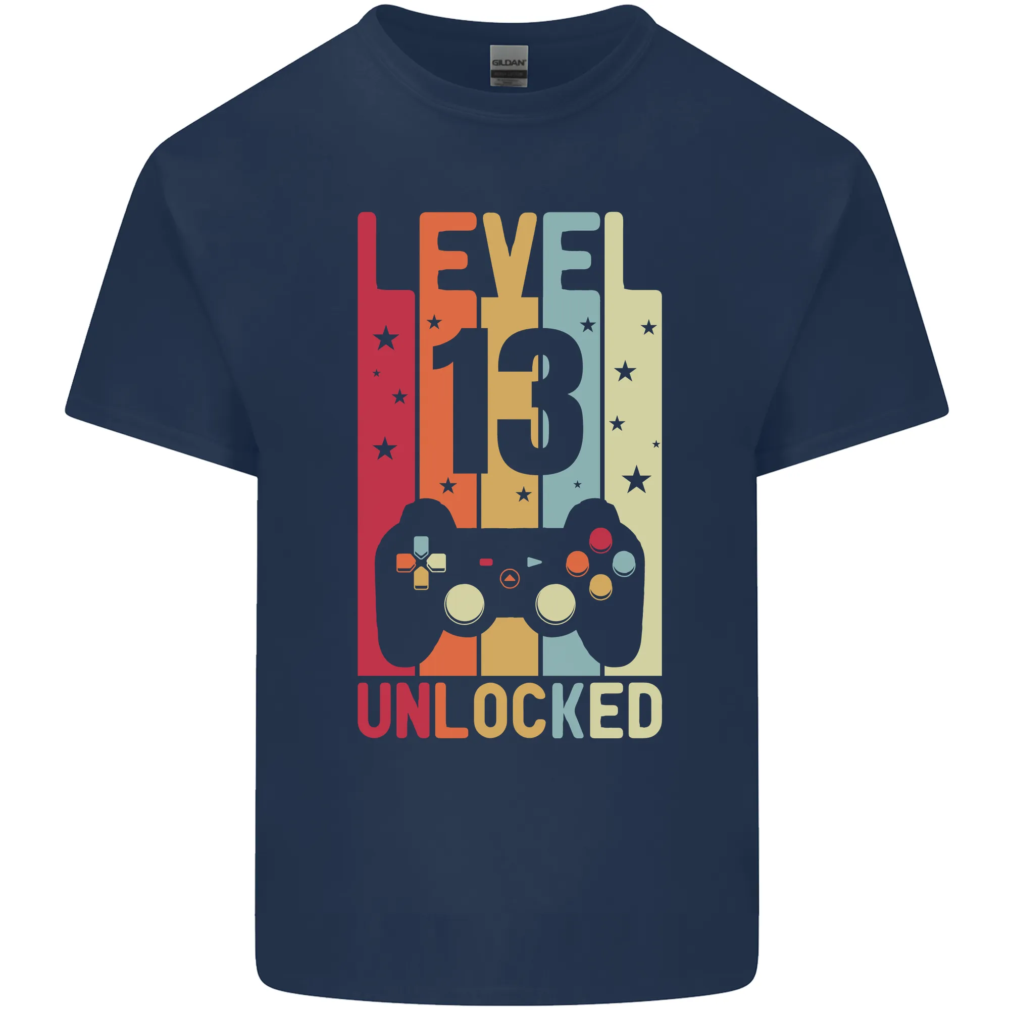 13th Birthday 13 Year Old Level Up Gaming Kids T-Shirt Childrens