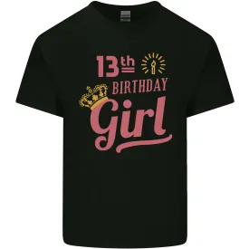 13th Birthday Girl 13 Year Old Princess Kids T-Shirt Childrens