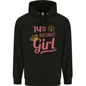 14th Birthday Girl 14 Year Old Princess Childrens Kids Hoodie