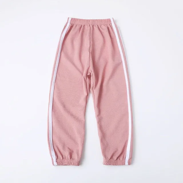 2021 Summer Pants for Girls Boys Children Long Trousers Sports Clothing Teenage Spring Casual Bottoms Autumn Leggings for Kids