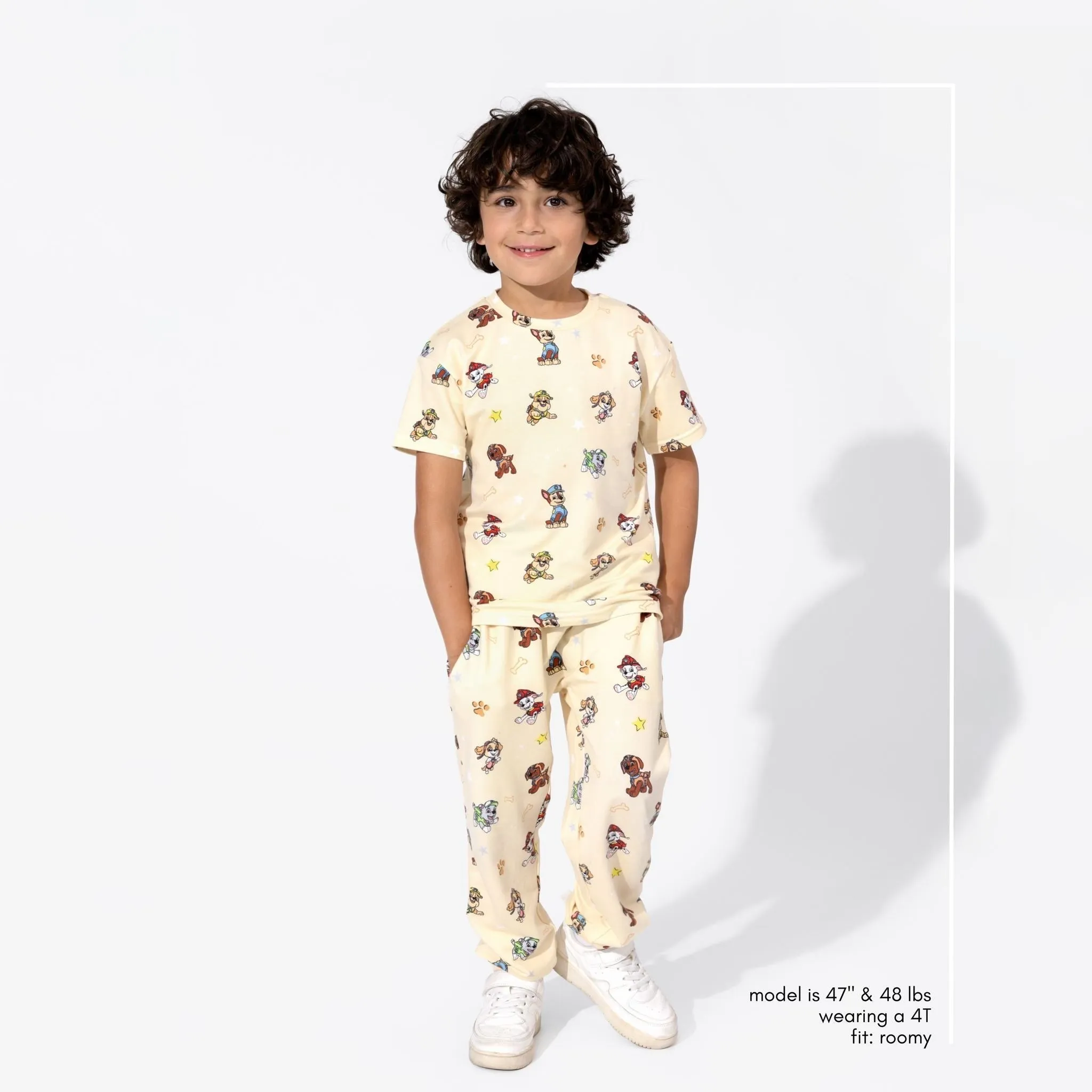 Bellabu Bear Bamboo Blended French Terry Short Sleeve Tee *OVERSIZED FIT* - Teenage Mutant Ninja Turtles Mutant Mayhem Glacier White