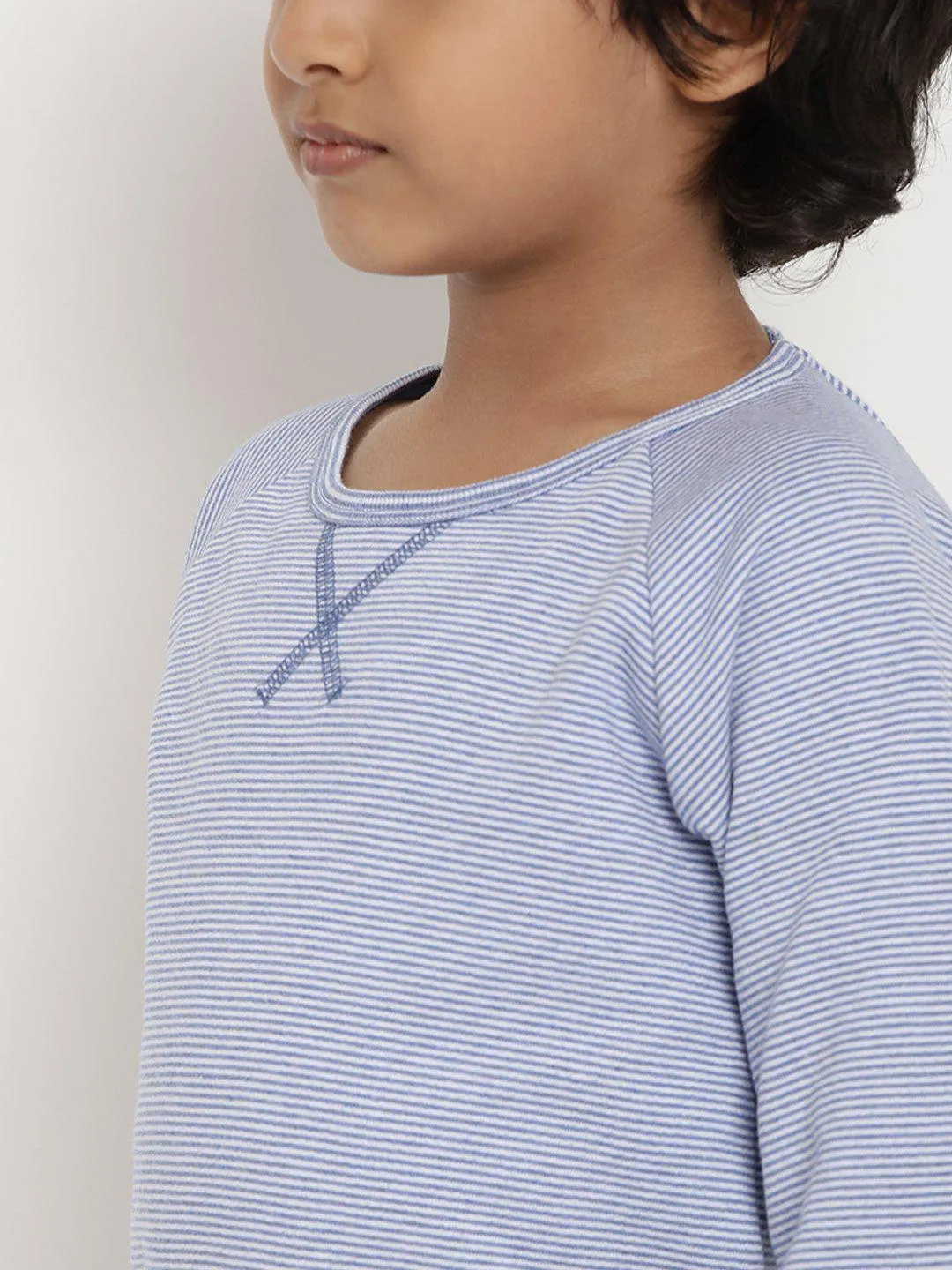 Berrytree Organic Cotton Unisex Sweatshirt Blue Stripes