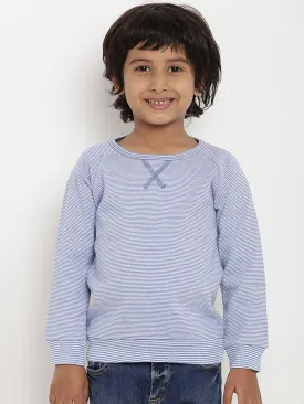 Berrytree Organic Cotton Unisex Sweatshirt Blue Stripes
