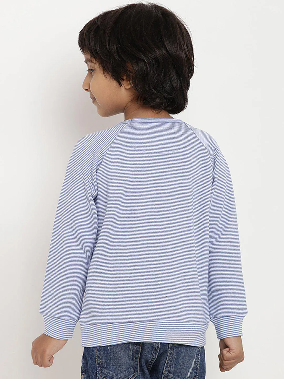 Berrytree Organic Cotton Unisex Sweatshirt Blue Stripes