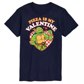 Big and Tall Teenage Mutant Ninja Turtles, "Pizza, My Valentine" T-shirt Blue Licensed Character, blue