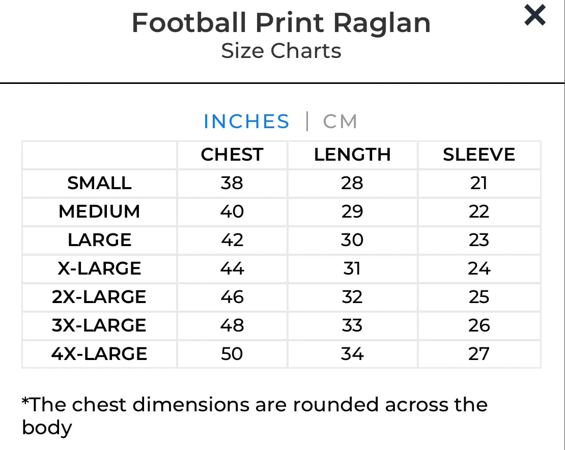 Football Raglans (Adult & Youth)
