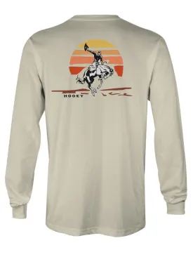 Hooey HT1534CR Sunset Bronc Long Sleeve T-Shirt Cream