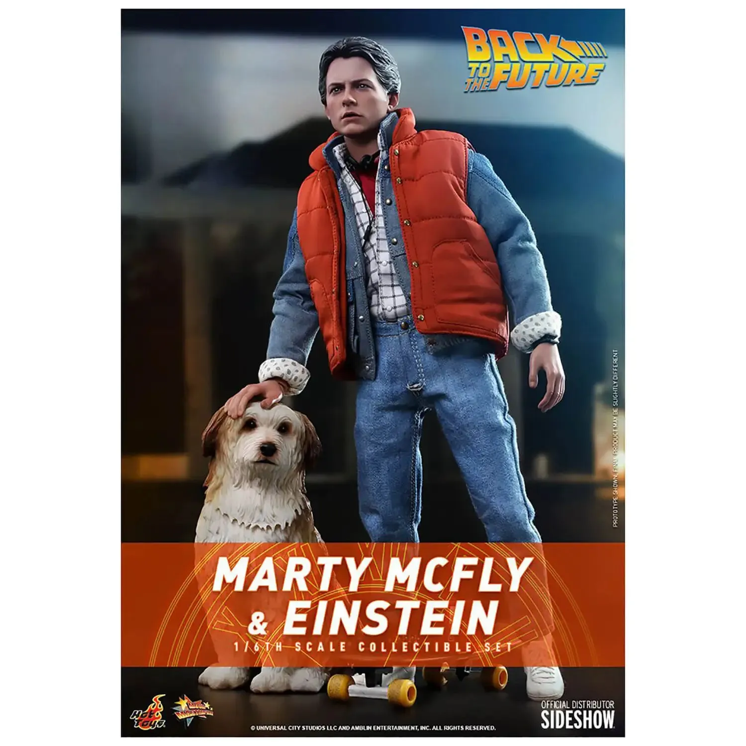 Hot Toys Back To The Future Movie Masterpiece Action Figures 1/6 Marty Mcfly & Einstein Exclusive 28cm