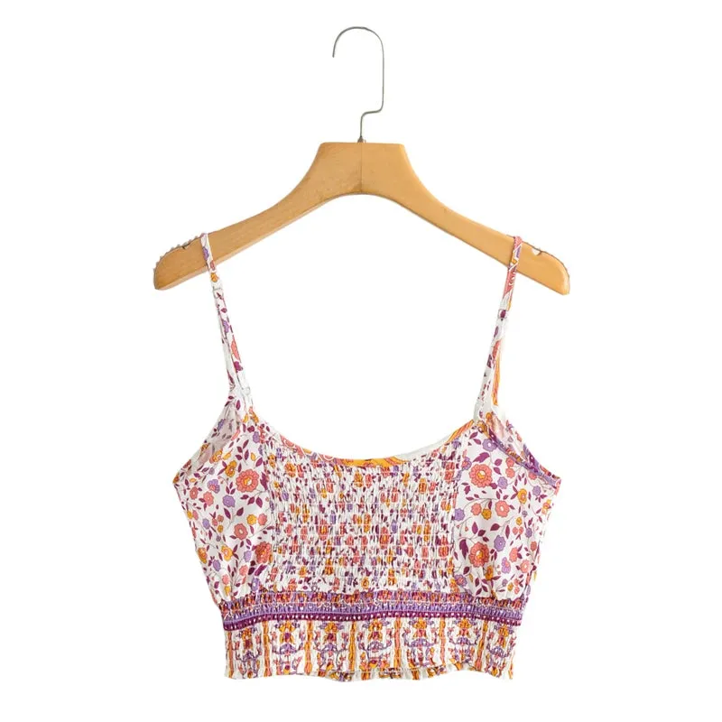 Maysoon's Boho Two Piece Set Wide Leg Pants & Crop Top