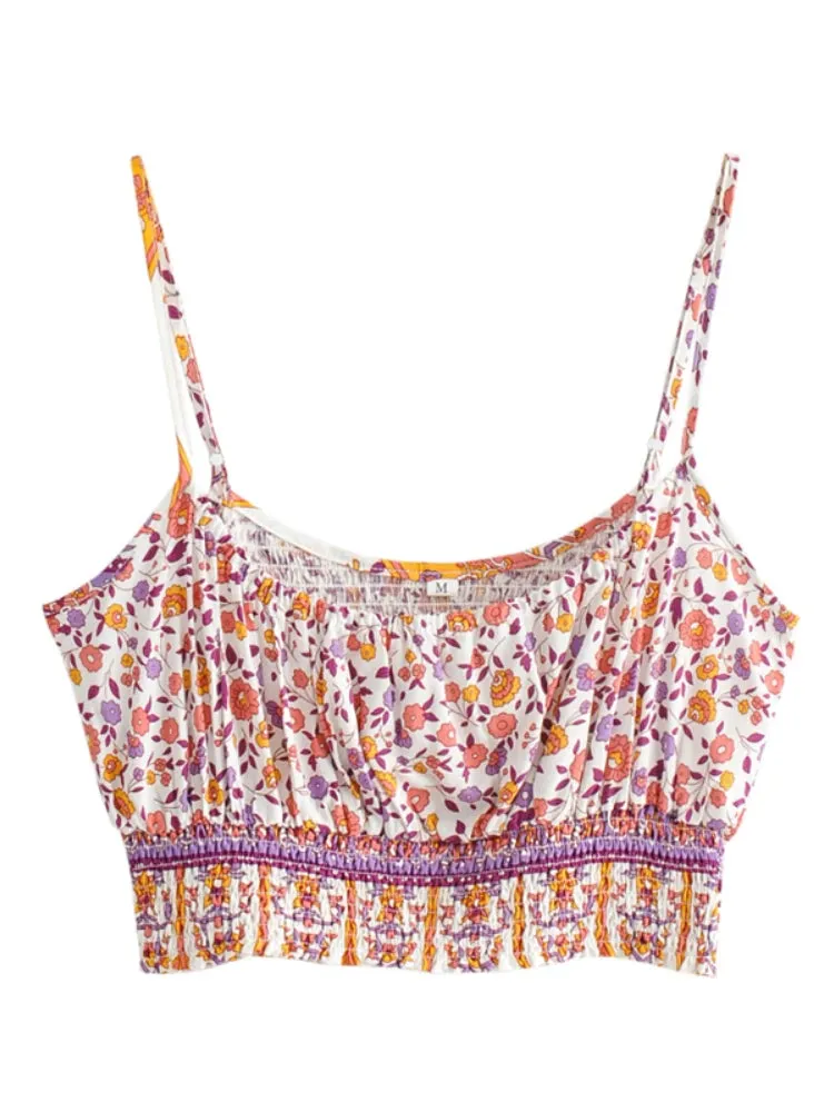 Maysoon's Boho Two Piece Set Wide Leg Pants & Crop Top