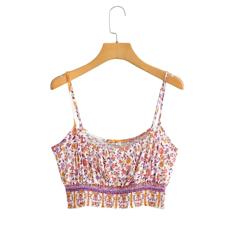 Maysoon's Boho Two Piece Set Wide Leg Pants & Crop Top