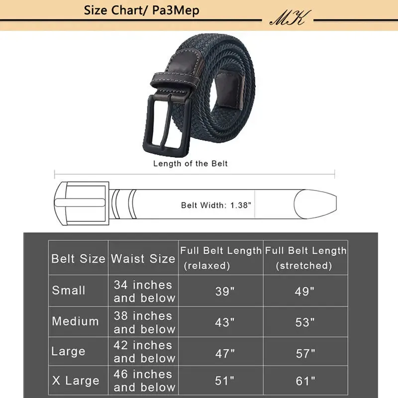 Men's Fashion Canvas Belts with Metal Pin Buckles -  Military Tactical Strap, Male Elastic Belt for Pants , Jeans & Trousers - Excellent Gift for Men