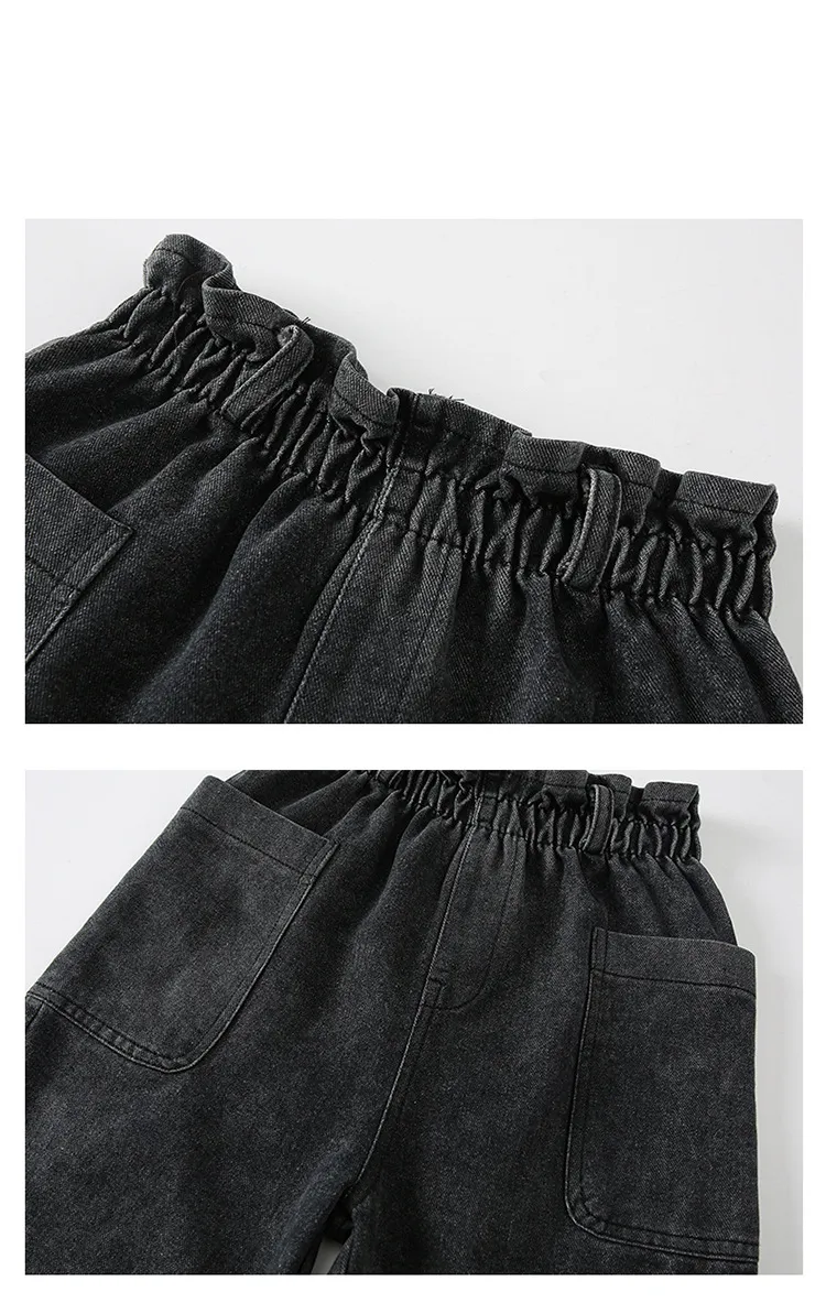 Mqtime Teenage Girls Jeans  New Spring Kids Pants Fashion Loose School Trousers Autumn Fashion Jeans Children Pants 12 13 14 Years