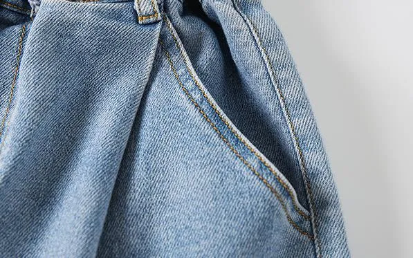 Mqtime Teenage Girls Jeans  New Spring Kids Pants Fashion Loose School Trousers Autumn Fashion Jeans Children Pants 12 13 14 Years