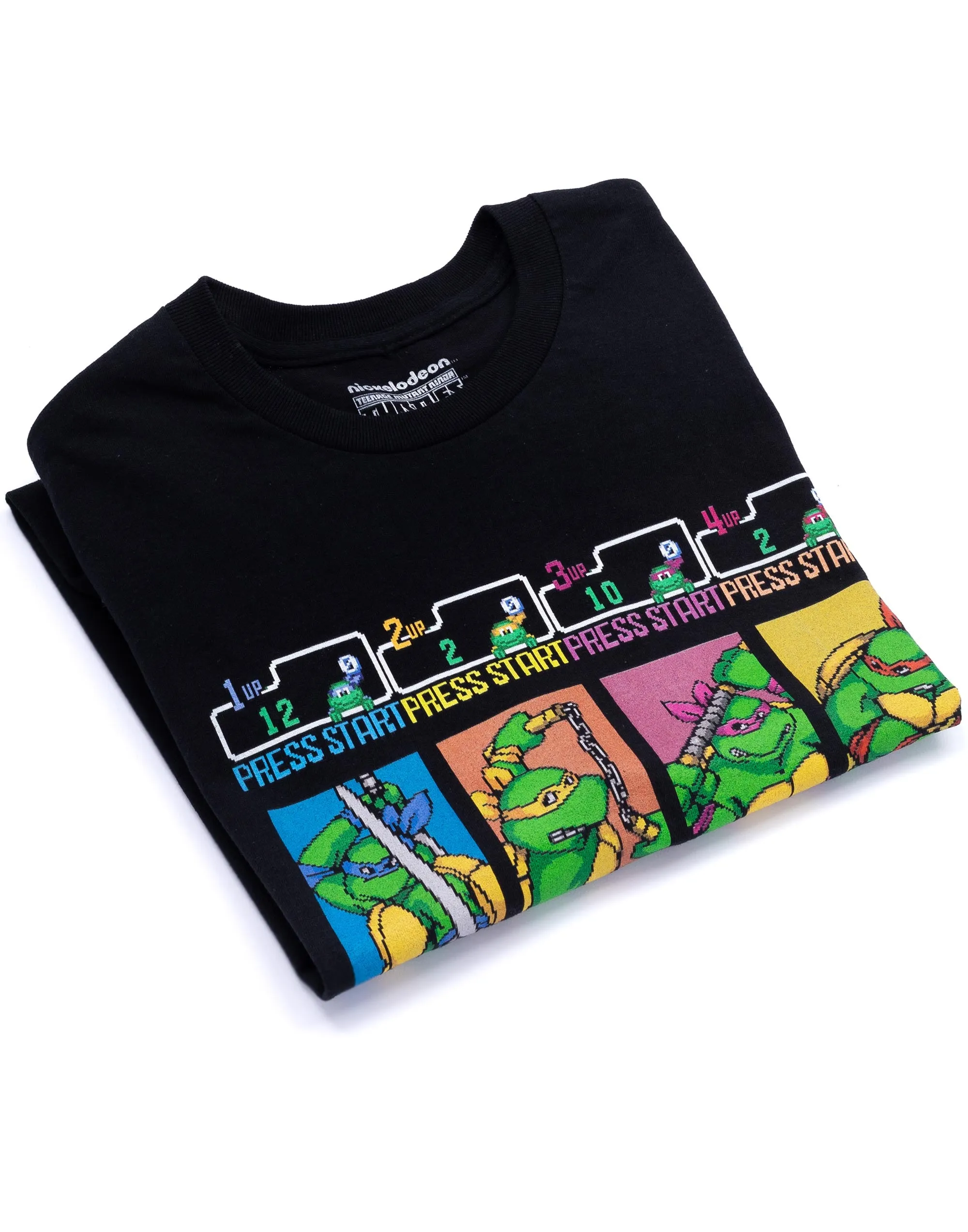 Teenage Mutant Ninja Turtles Arcade Press Start Men's Black T-Shirt