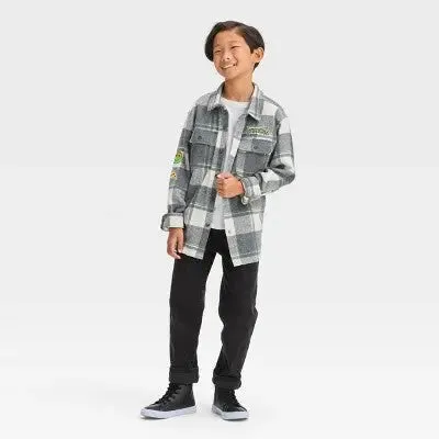 Teenage Mutant Ninja Turtles Kids Button Up Winter Fleece Wool Shacket Jacket
